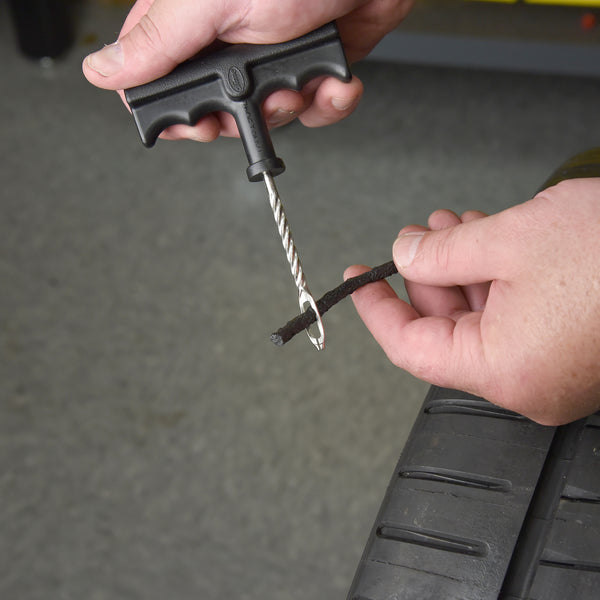 Slime Tyre Plug Kit with Glue #20500In Use Plugger