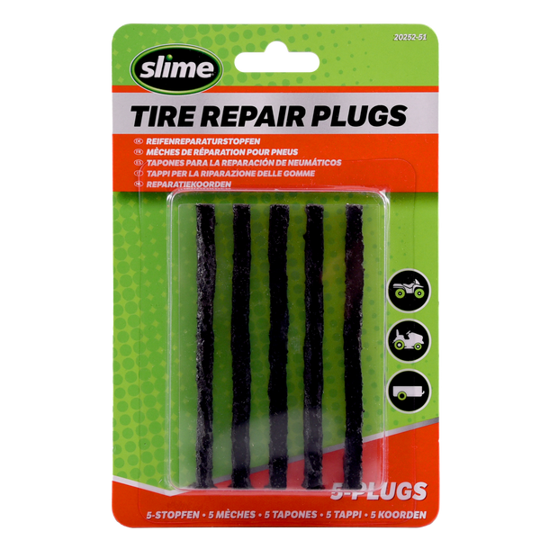 Slime Tyre Repair Plugs (5 Count Black) #20252-51 In Package