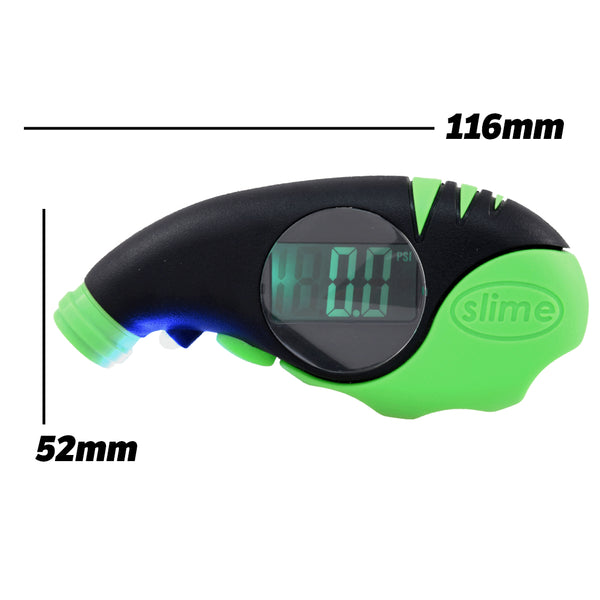 Slime Airlock Digital Tyre Gauge (5-150 psi) #20475-95 Dimensions