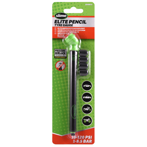 Slime Airlock Pencil Tyre Gauge (10-120 psi) #20490-5 In Package