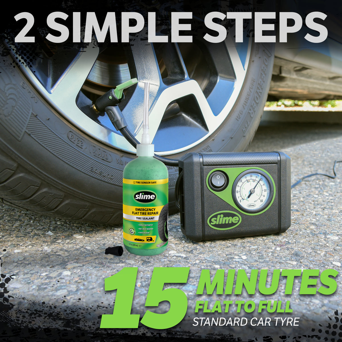Slime Flat Tyre Repair Kit, Smart Repair Plus