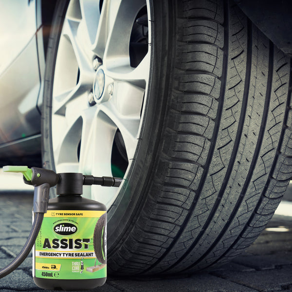 Slime Assist Emergency Tyre Repair Sealant #10188-51 In Use