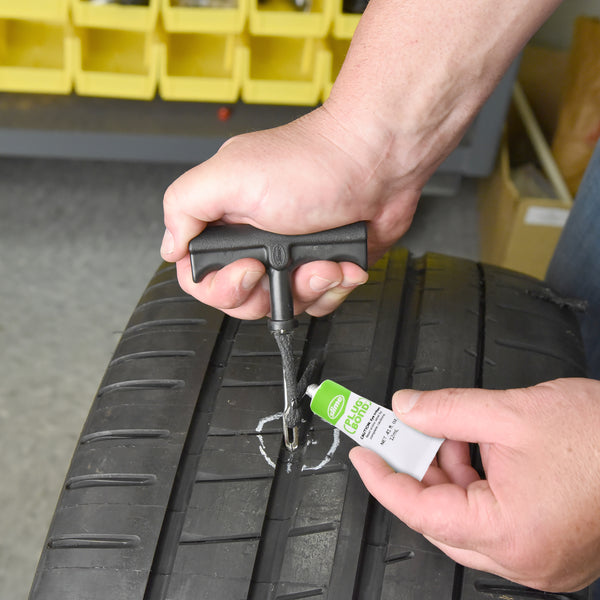 Slime Tyre Plug Kit with Glue #20500In Use Plugger