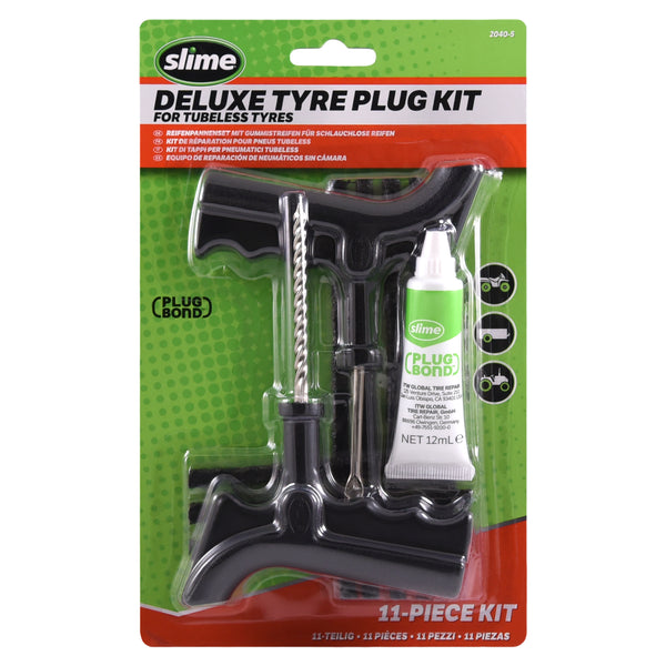 Slime Deluxe Tyre Plug Kit with Plug Bond #2040-5 In Package
