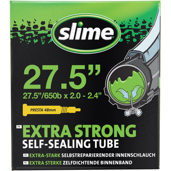 Slime Extra Strong Self-Sealing Bicycle Tubes 27.5" x 2.0-2.4" Presta #30023 In Package
