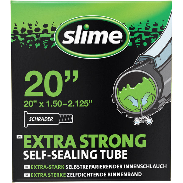 Slime Extra Strong Self-Sealing Bicycle Tubes 20"x1.50-2.125" Schrader #30058SL In Package