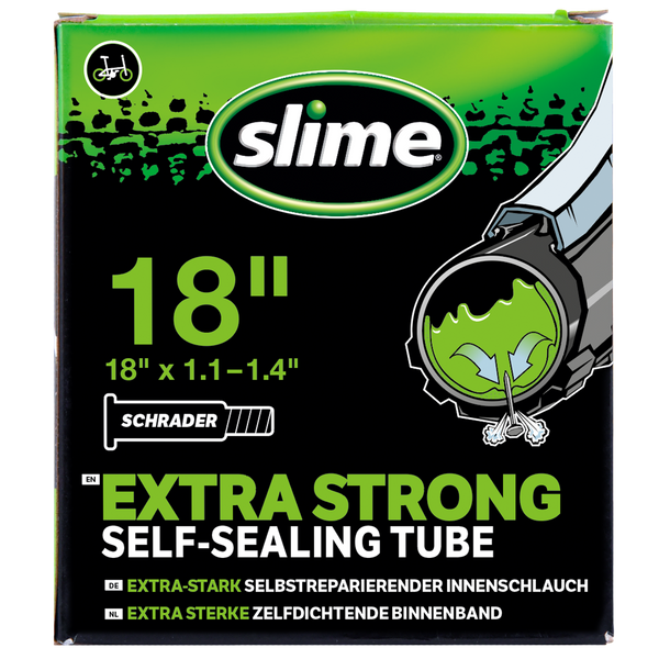 Slime Extra Strong Self-Sealing Bicycle Tubes 18" x 1.1 -1.4" Schrader #30095 In Package