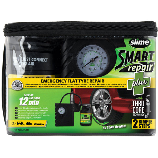 Slime Smart Repair Plus Flat Tyre Repair Kit #50138-51 In Package