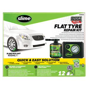 Slime Smart Repair Plus Flat Tyre Repair Kit #50138-51 In Package