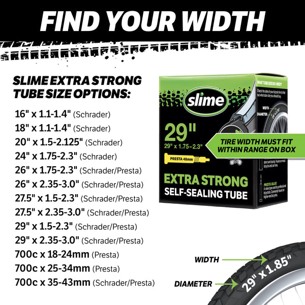 How to find your tube width